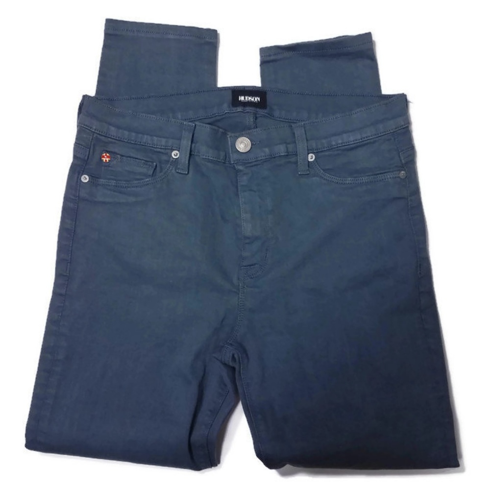 Hudson Skinny Jeans Nico Midrise Green Neptune 31
